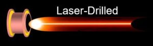 laser drilled via