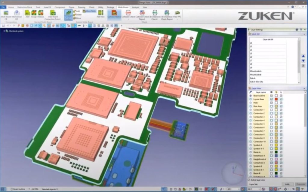 Electronics layout can 3D electronics design work together with 3D circuit printing to keep up with modern challenges. In this case yes with CR-8000 design force