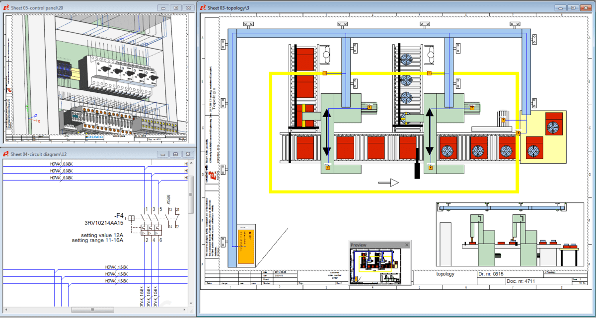 Block diagram thats part of an electrical schematic in E3 series