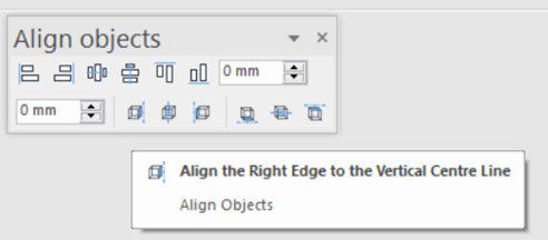 Align objects toolbar in Zuken E3.series 2025 displaying new alignment options that allow users to align elements to base objects like doors. 