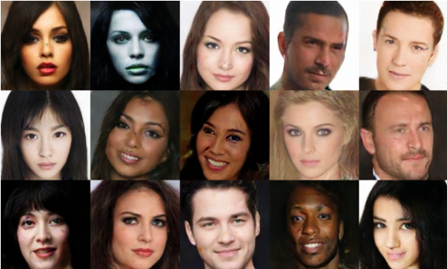 Artificially generated faces