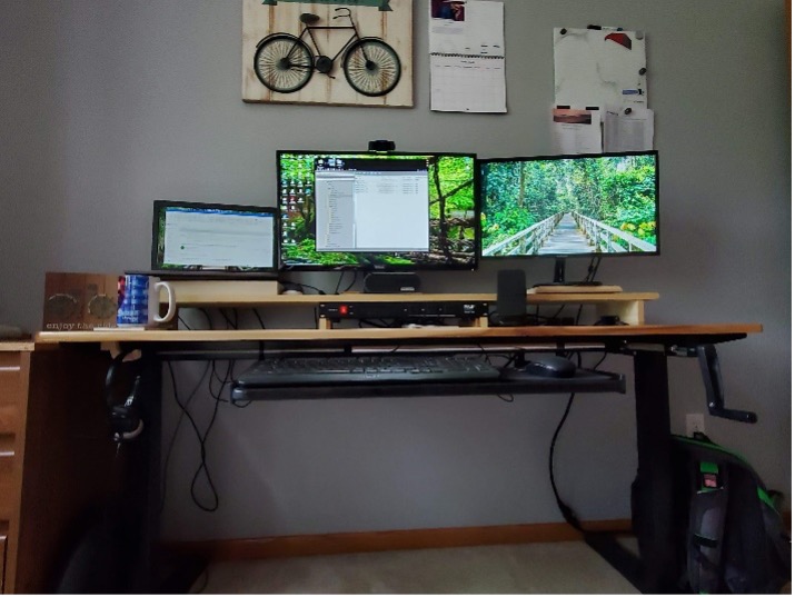 Standing desk built by Chuck Applications Engineer Zuken