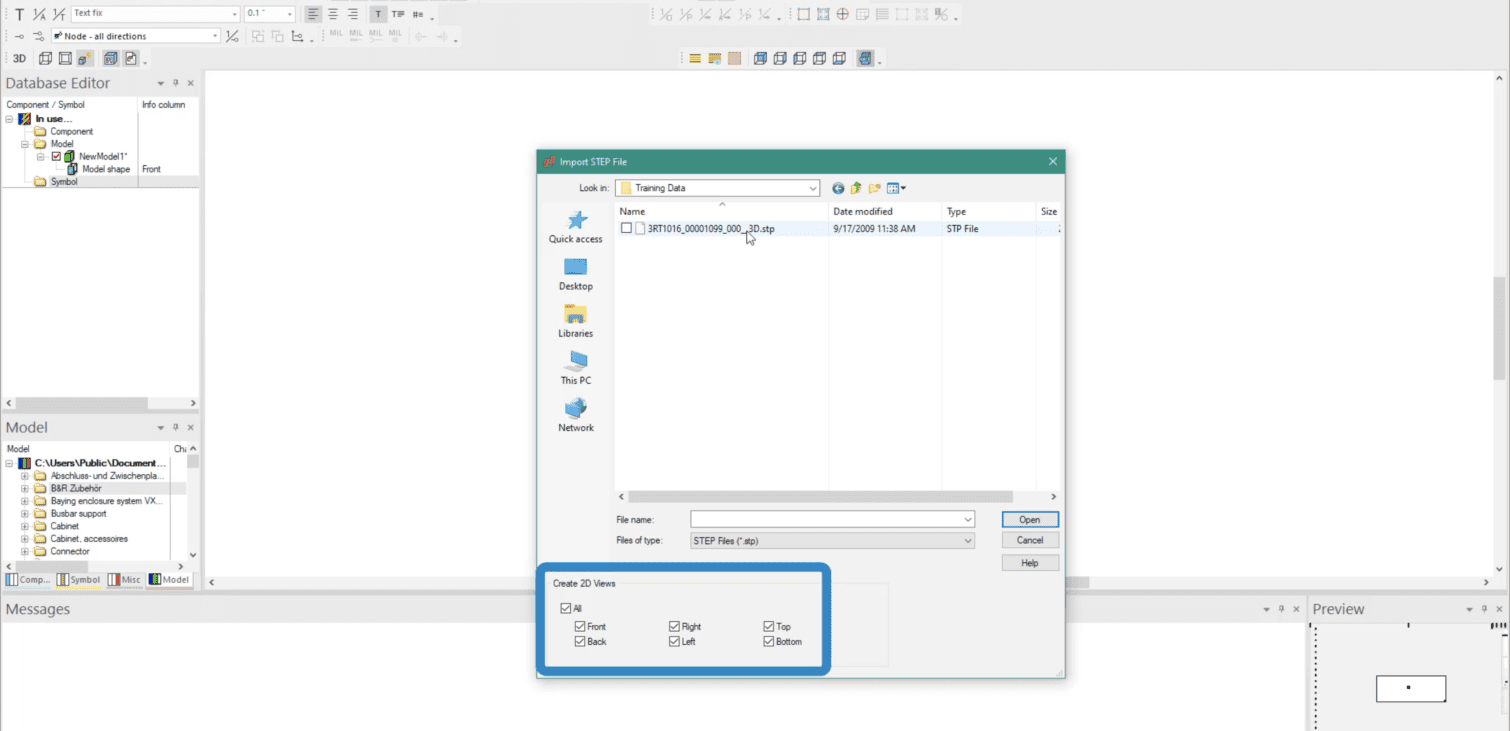 Using STEP Import to Automate Panel Model Creation