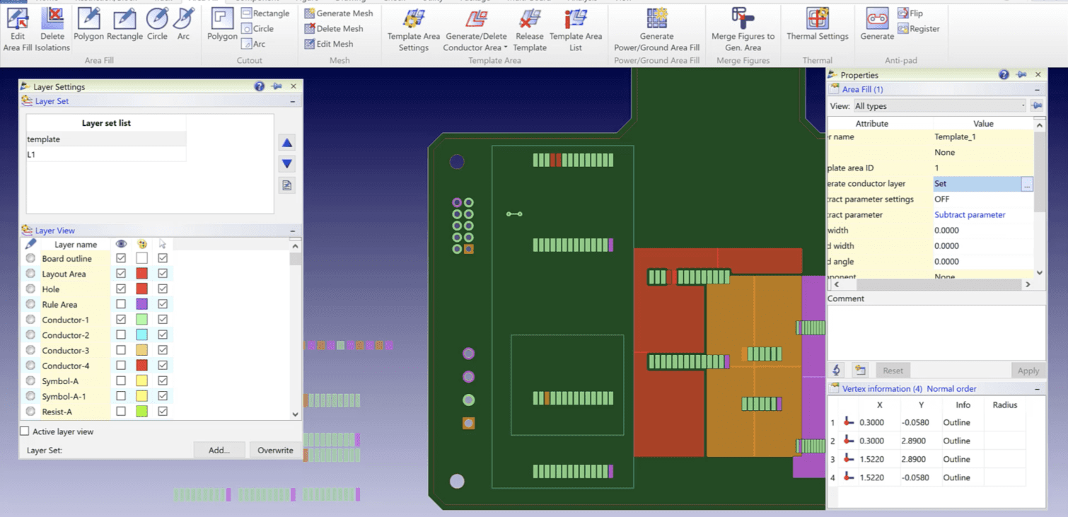 Mesh Plane with Template Area Fill using CR-8000 Design Force