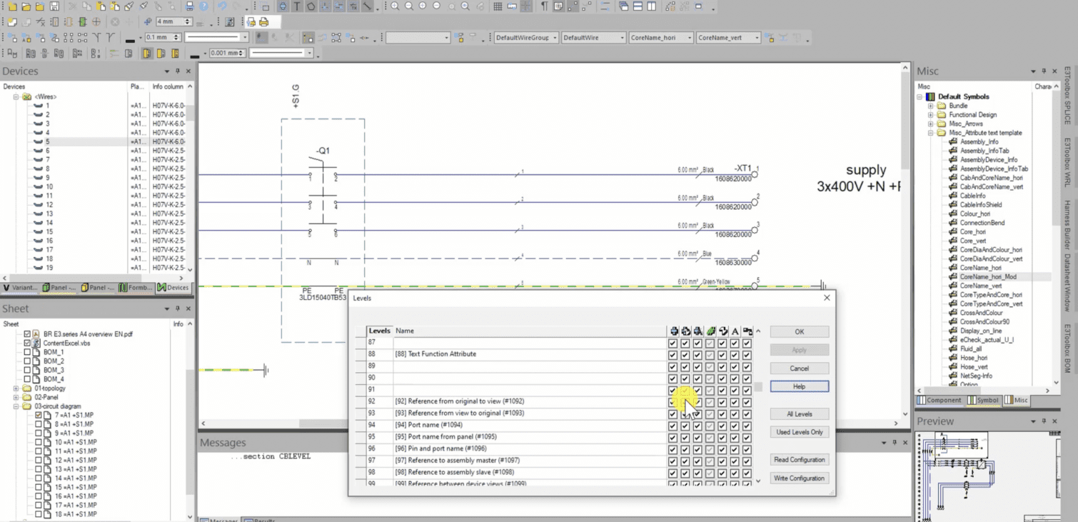 Applying Level Visibility File for Print