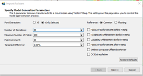 Dialog box showing menu and check-box options for enhancement and extrapolation.