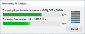 Simulation Progress Indicator showing the enabled number of Threads (six)