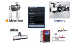 Images of four panel manufacturing machines