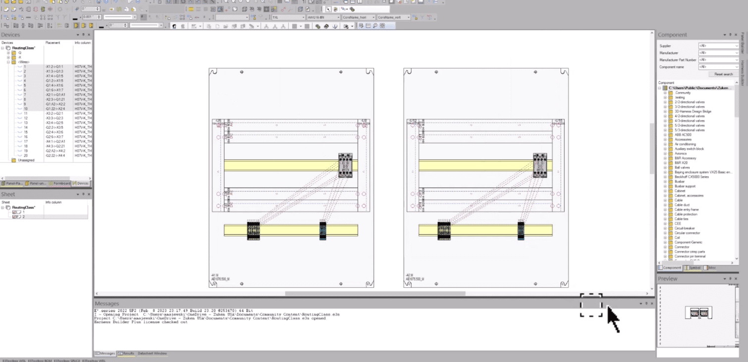 Tech-Tip: Routing classes with E3.panel auto-connecting