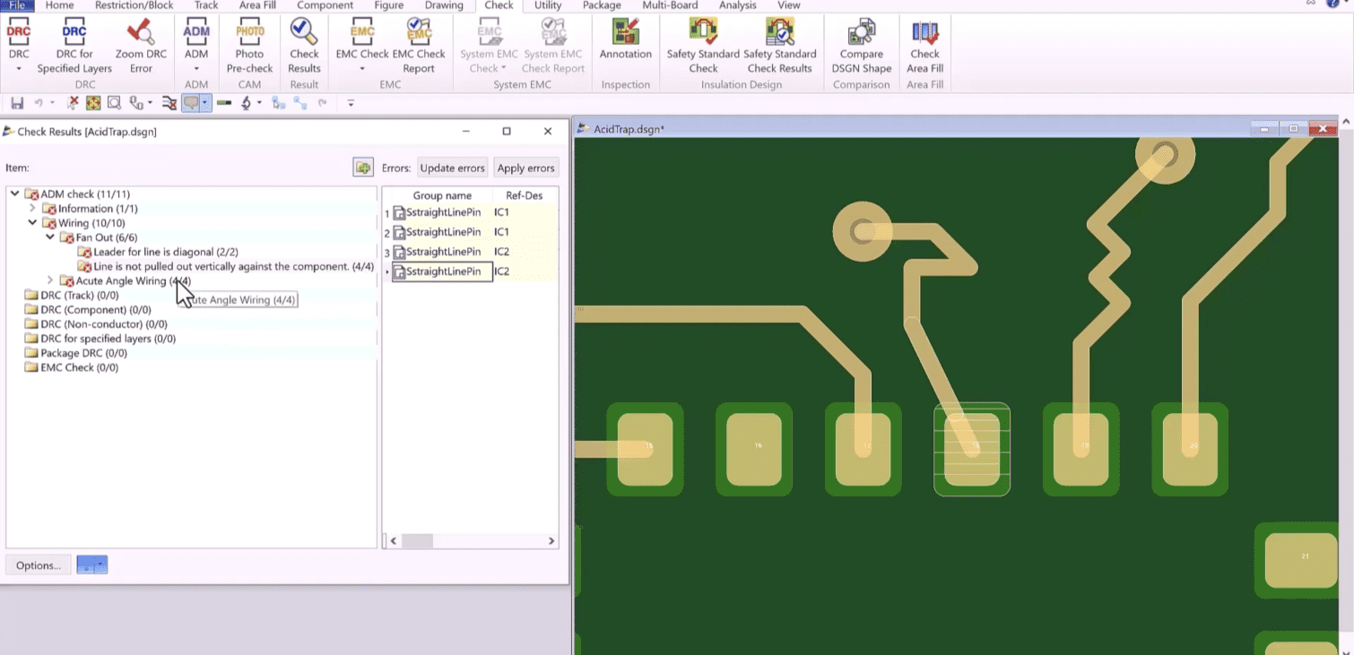 avoiding acid traps in PCB design