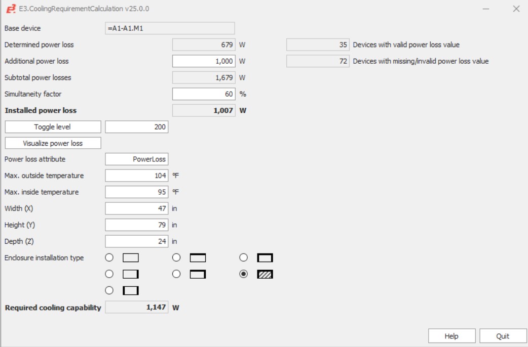 CoolingRequirementCalculation