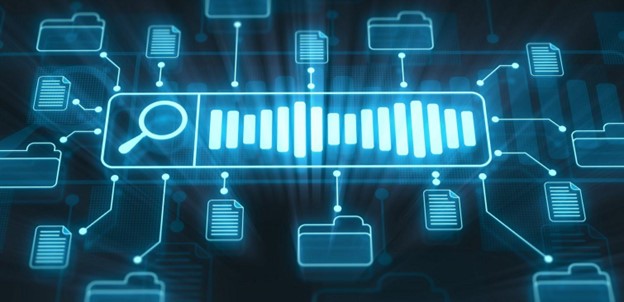 A close-up of a printed circuit board with digital waveforms and network connections, symbolizing electronics and data communication.